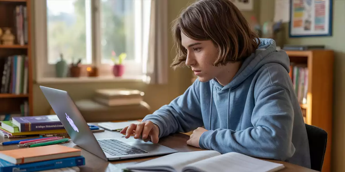 A-young-person-using-a-laptop-or-desktop-computer