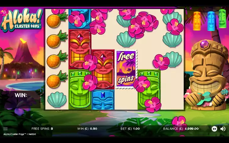 Aloha! Cluster Pays Slot - Symbol Drop Feature