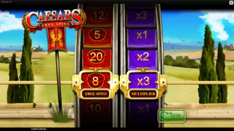 Slingo Centurion - Ceasar Free Spins Feature