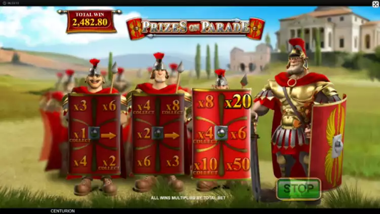 Slingo Centurion - Prizes on Parade Feature