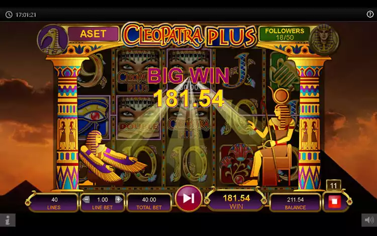 Cleopatra PLUS Slot - Jackpot Feature