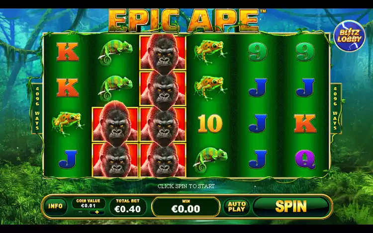 Epic Ape Slot - Stacked Wild Feature