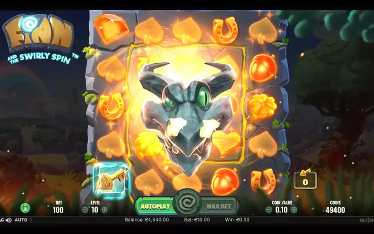 Finn And The Swirly Spin Slot - Dragon Destroy Features