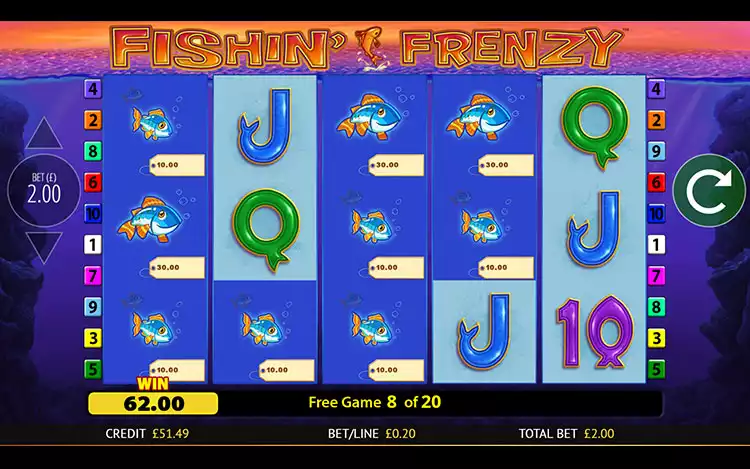 Fishin Frenzy Megaways Slot - Free Games