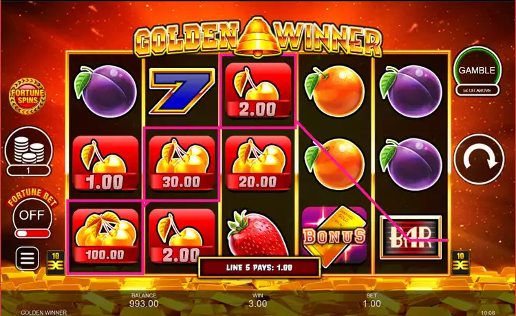 Golden-Winner-Game-Screen
