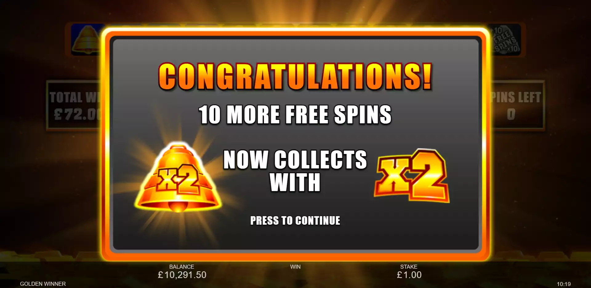 Golden Winner slot game preview