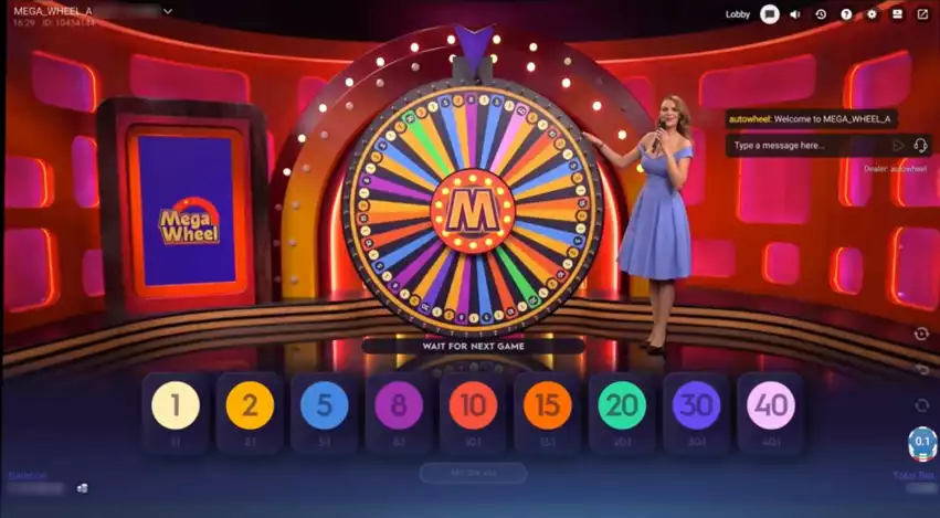 Mega Wheel live game preview