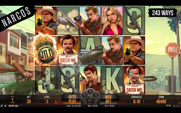 Narcos slot - Drive By Feature Symbol