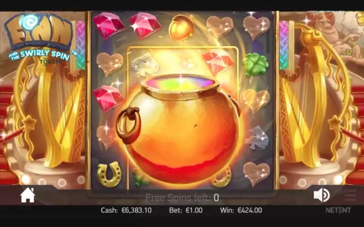 Finn And The Swirly Spin - Golden Pot Bonus Free Spins Feature