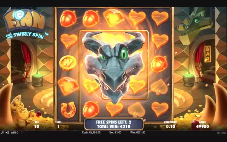 Finn And The Swirly Spin - Lava Lair Bonus Free Spins Feature