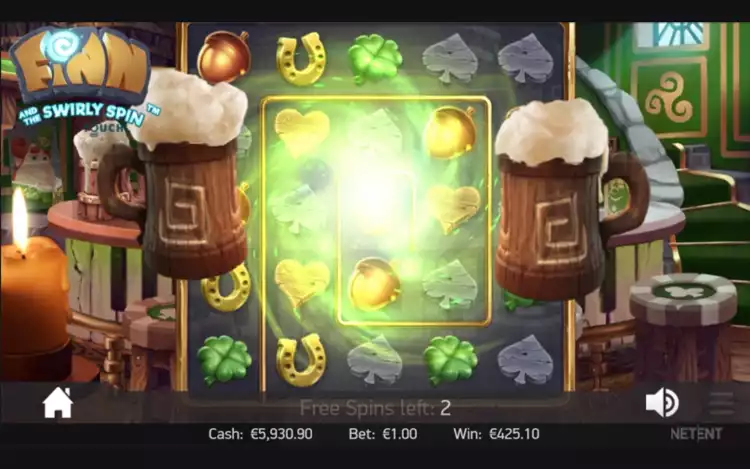 Finn And The Swirly Spin - Lucky Mug Bonus Free Spins Feature