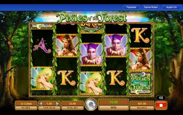 Pixies of the Forest Slot - Tumbling Reels Feature