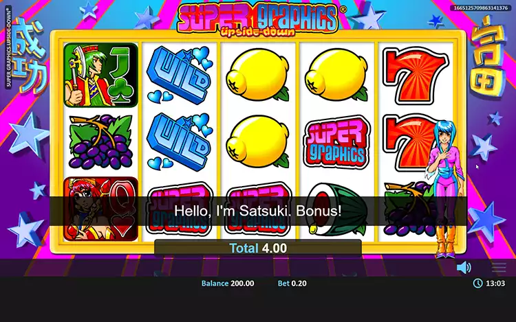 Super Graphics Upside Down Slot