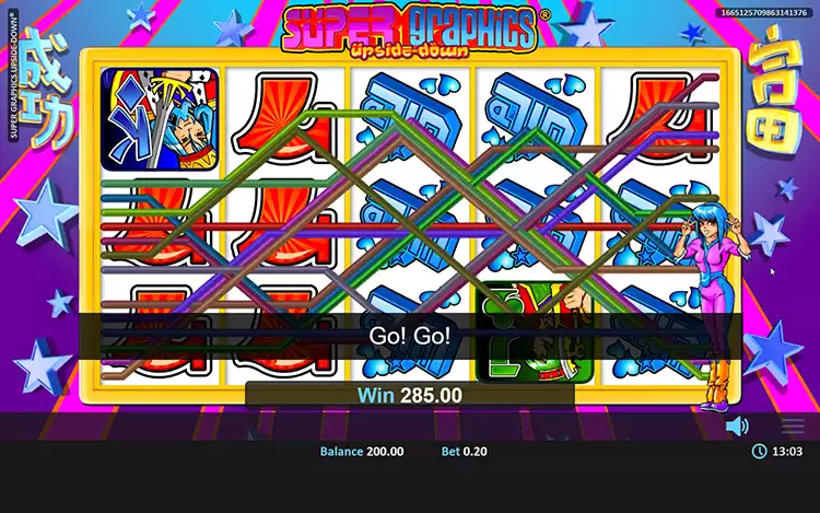 Super Graphics Upside Down Slot