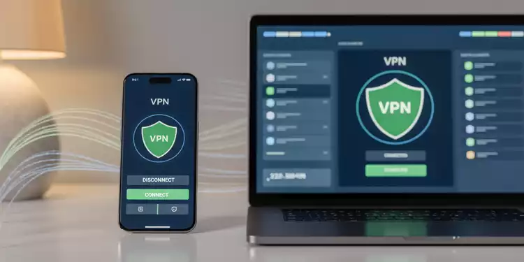 VPN-on-mobile-device-and-laptop
