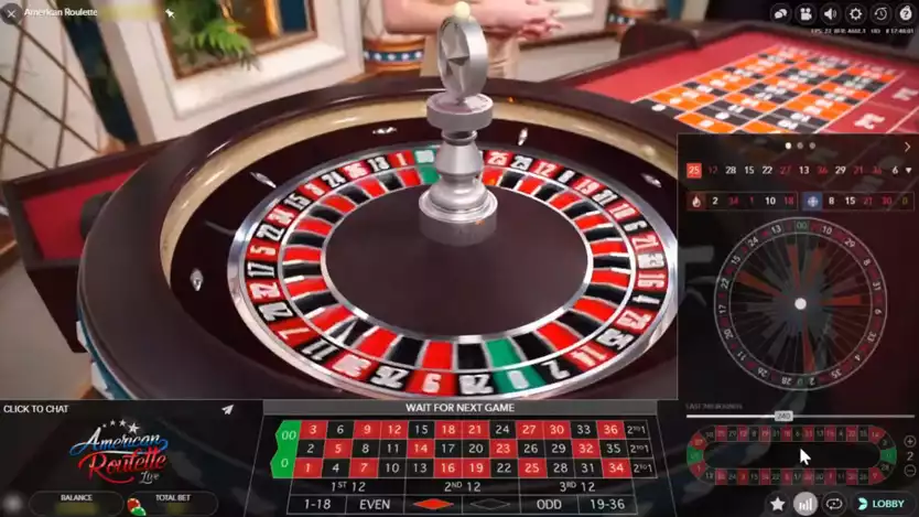 spinning wheel in american roulette