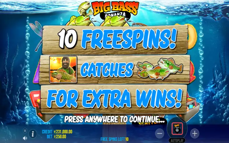 big bass bonanza feature - free spins