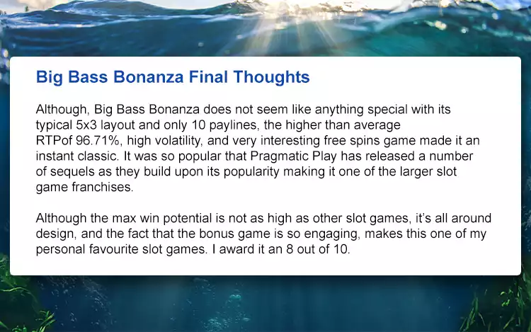 big bass bonanza game review from gambling zone