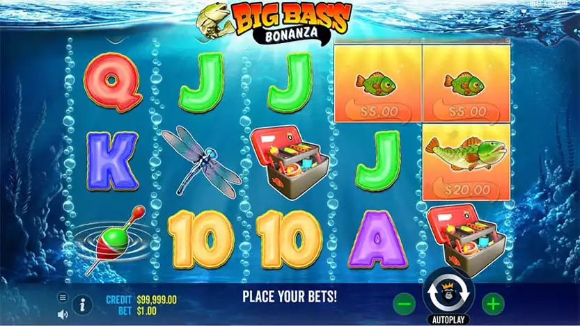 big bass bonanza game screen