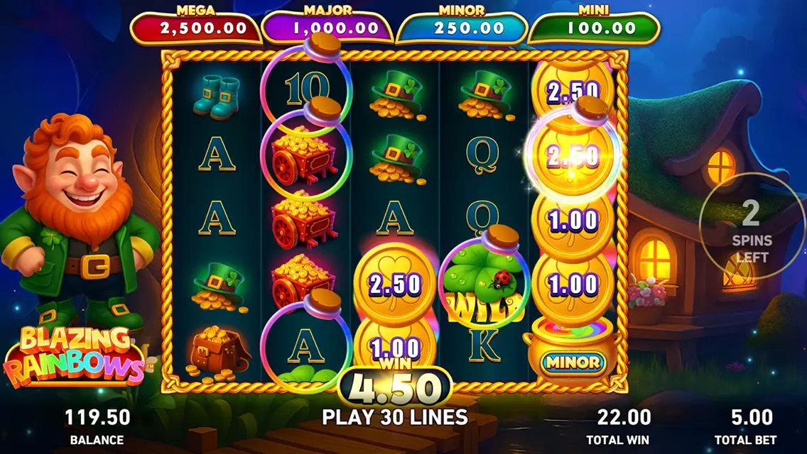 blazing rainbow slot game preview