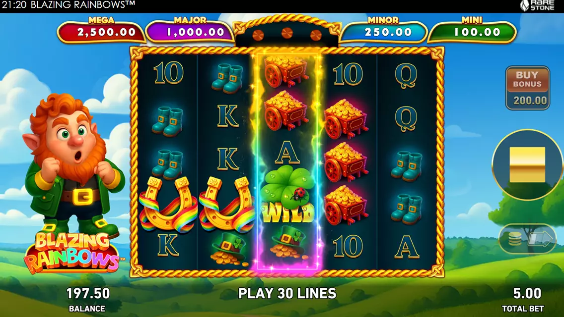 blazing rainbow slot machine preview