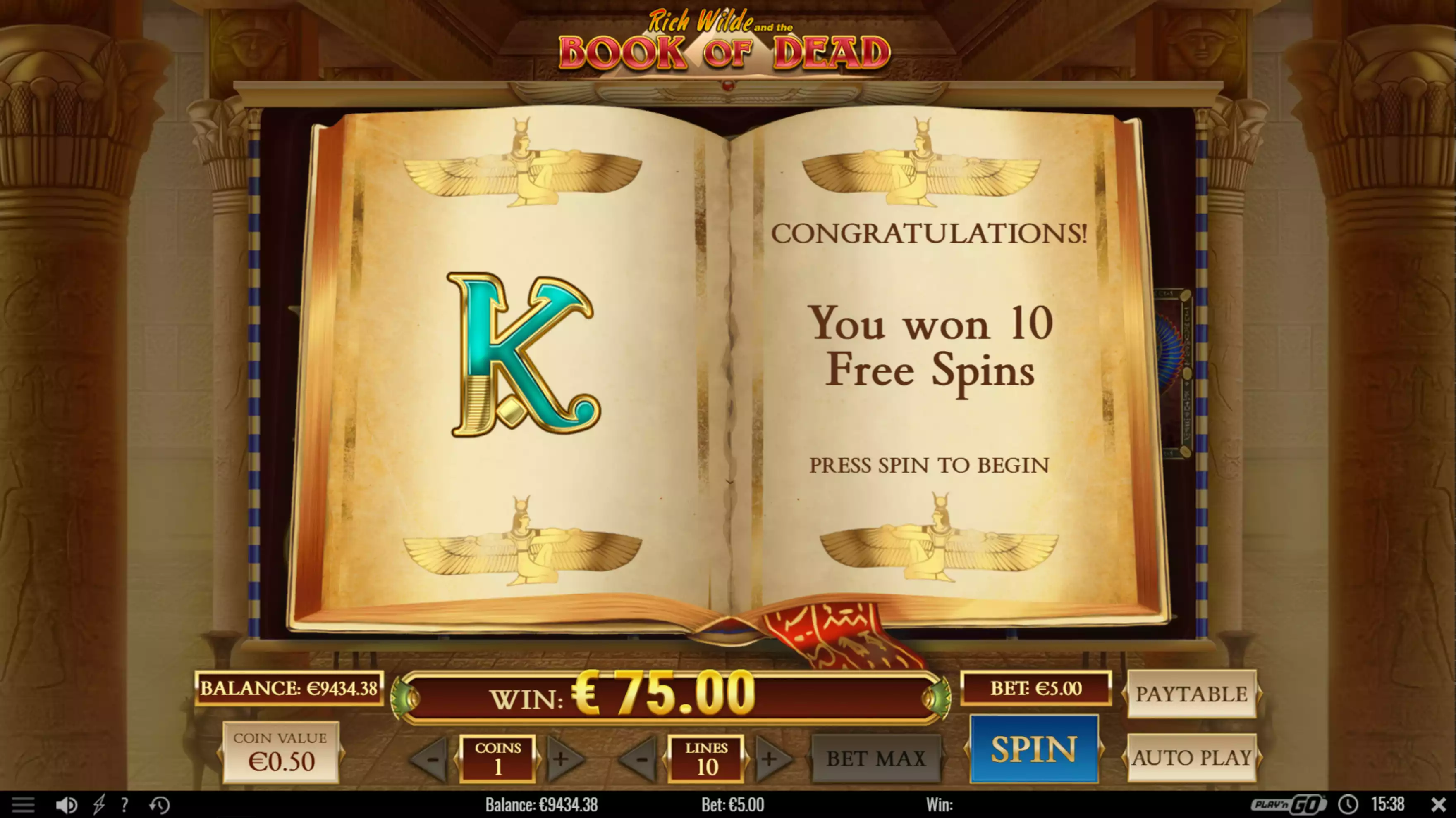 book of dead slot in-game preview