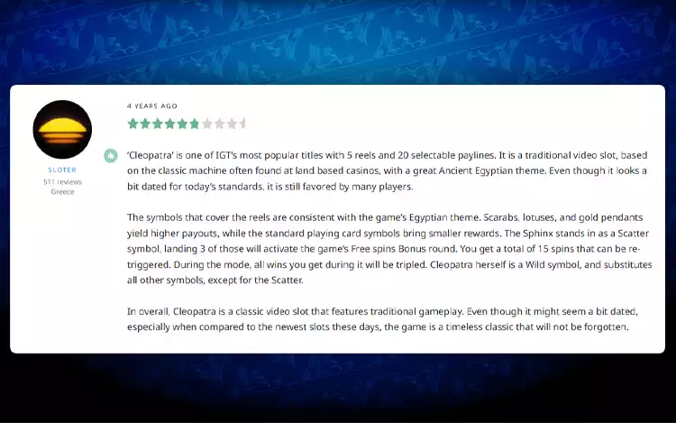 cleopatra review from askgamblers