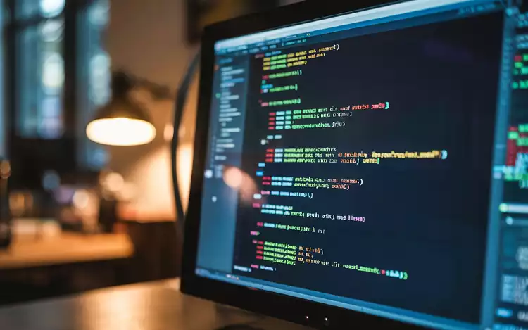 computer screen displaying lines of code