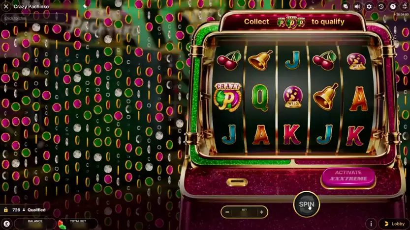 crazy pachinko qualification round screen
