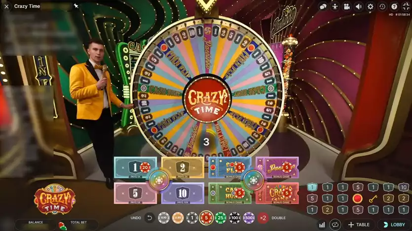 crazy time in-game previews