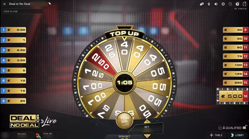 Deal or No Deal Live - Top-Up Wheel