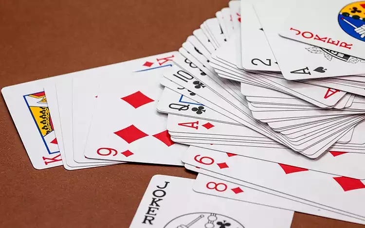 deck of cards on a table