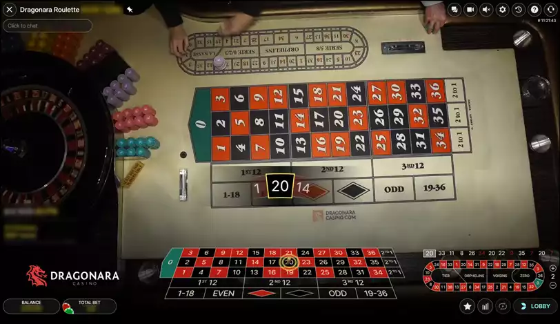 Dragonara Live Roulette Features