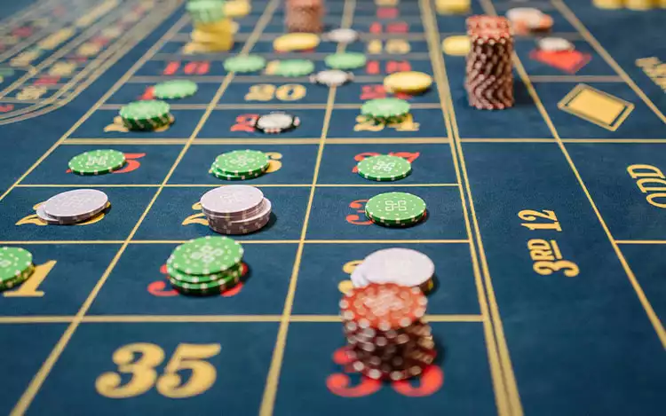  european roulette betting table