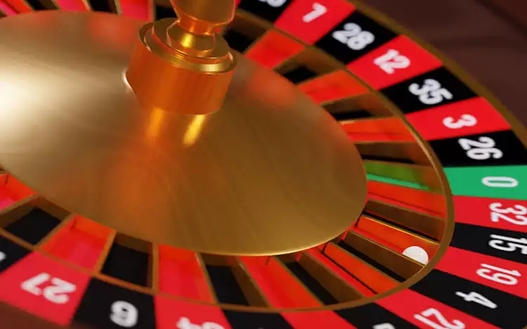 european roulette wheel close up