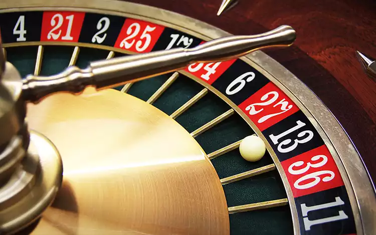 european roulette wheel close up