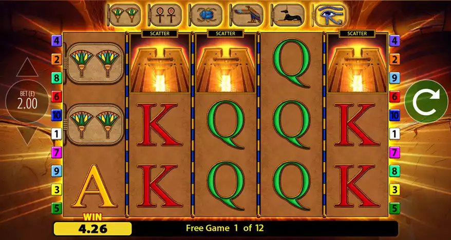 eye of horus game screen