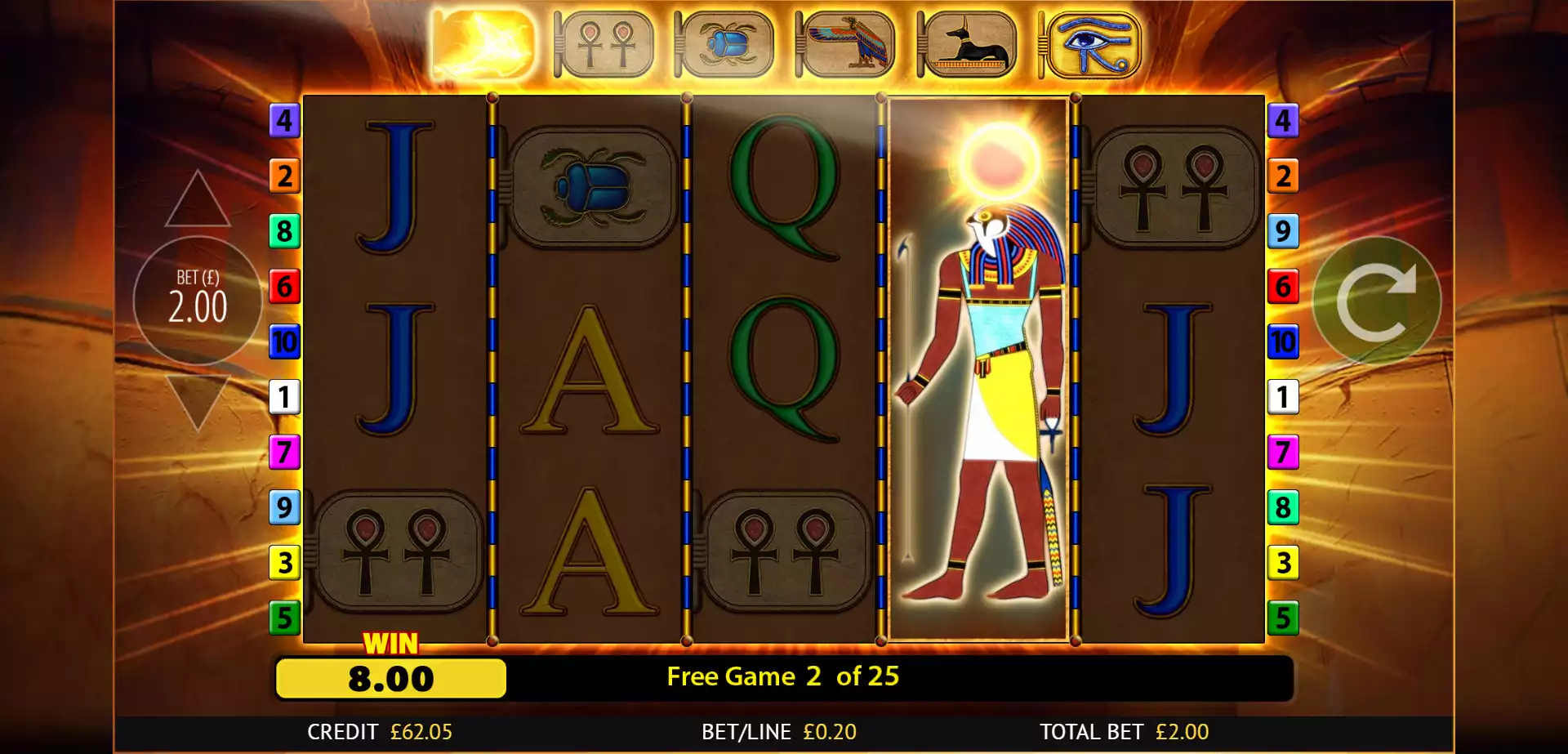 eye of horus slot in-game preview