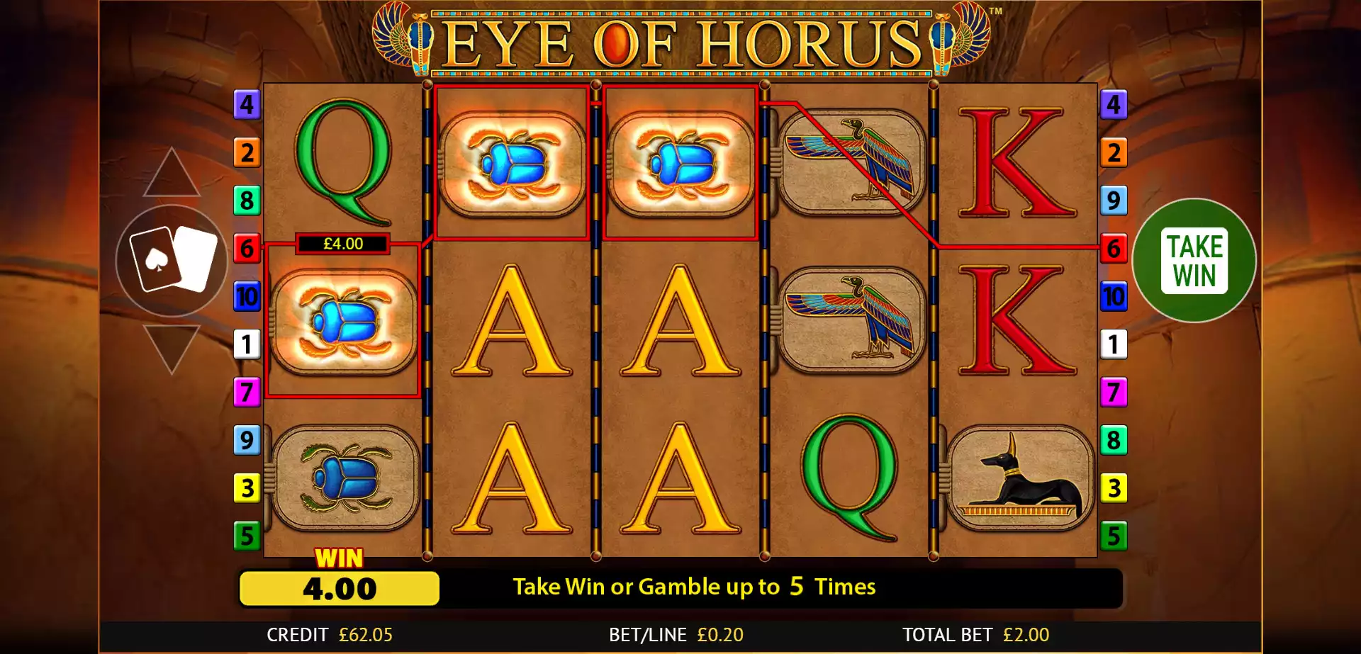 eye of horus slot in-game preview