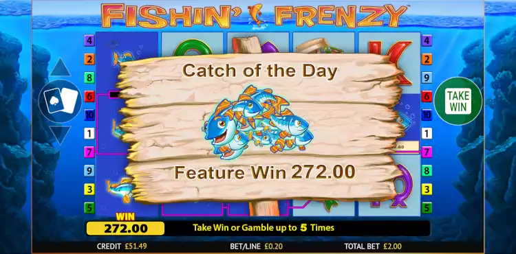 fishin frenzy free spins award