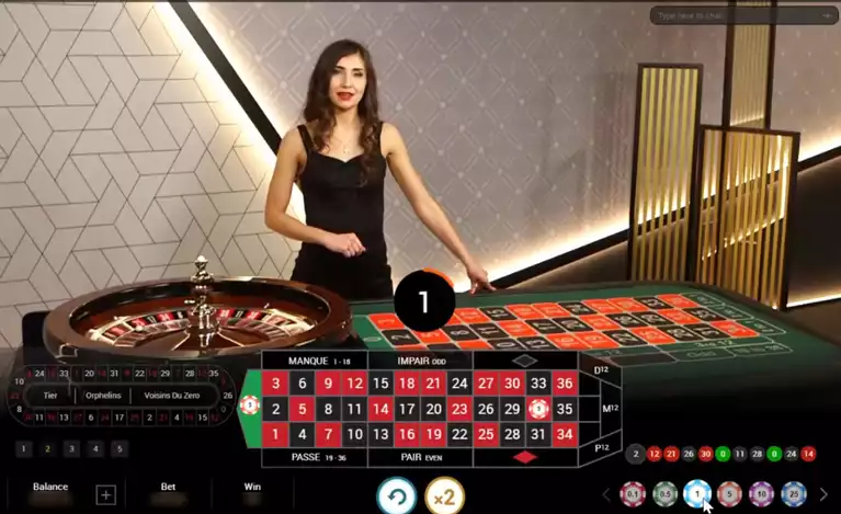 french roulette with female dealer