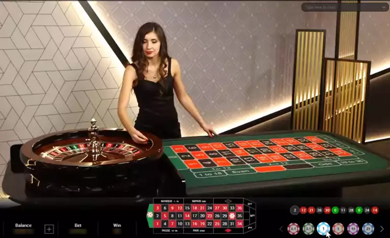 french roulette with female dealer