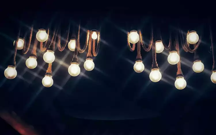 lighted bulbs