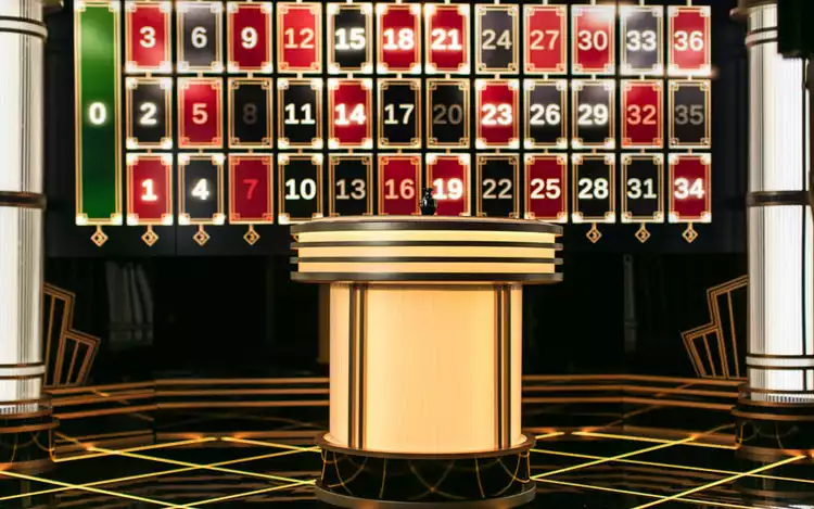 lightning roulette studio setting