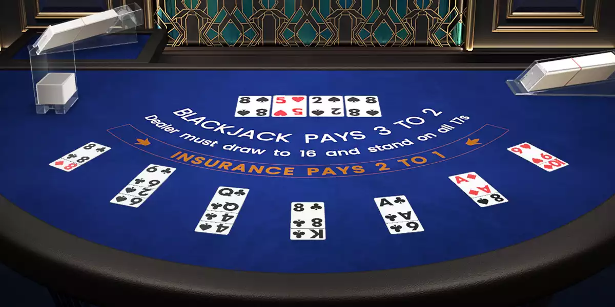 live casino blackjack with table focus
