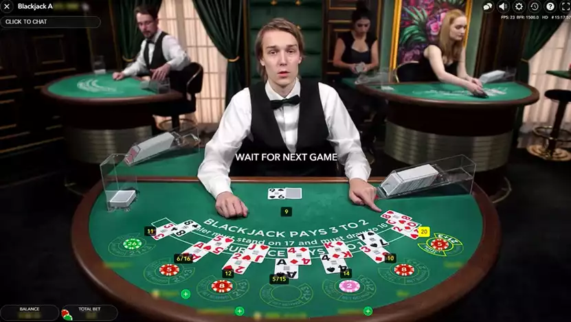 male live dealer in blackjack