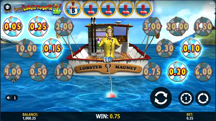 lucky-larry's-lobstermania-tap-game-screen