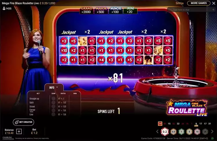 mega fire blaze jackpot feature