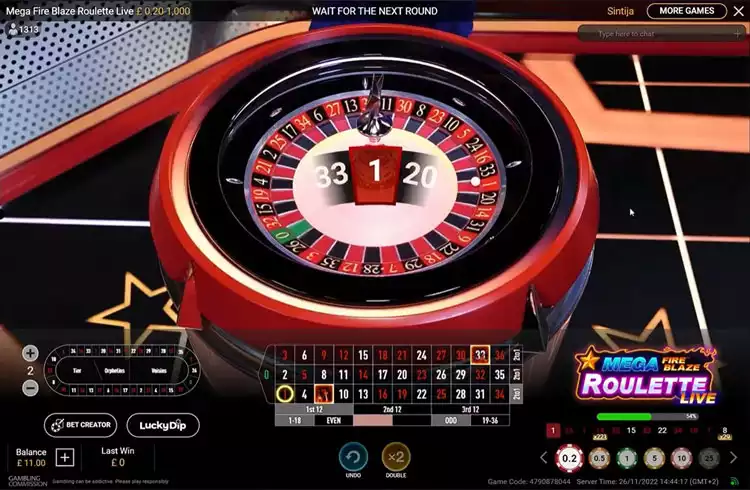 mega fire blaze roulette in-game previews