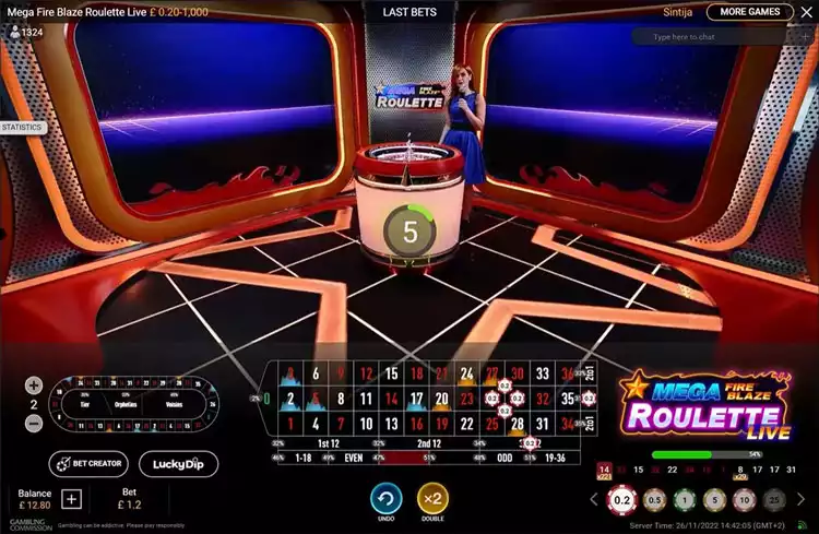 mega fire blaze roulette in-game previews